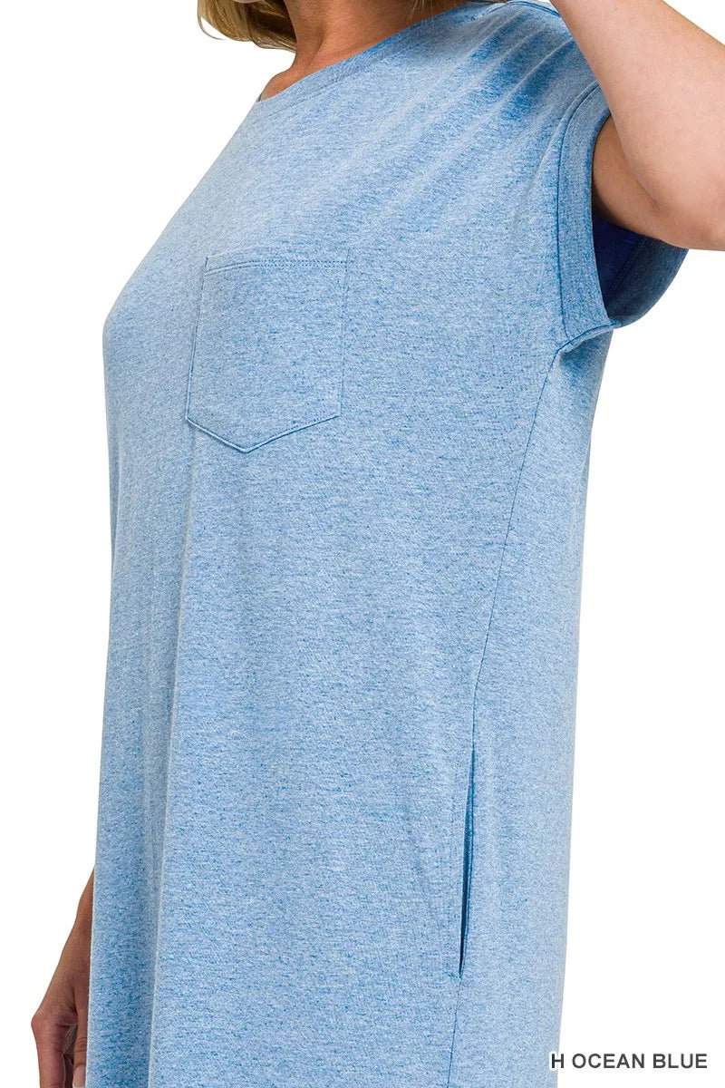 Sarah Express Women's Round Neck Short Sleeve Midi Dress