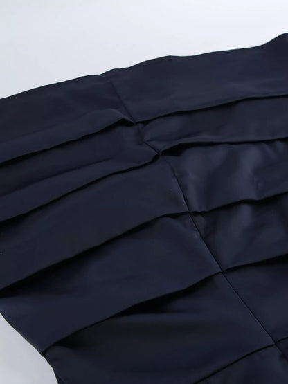 Sarah Express Women's Mock Neck Flounce Sleeve Dress