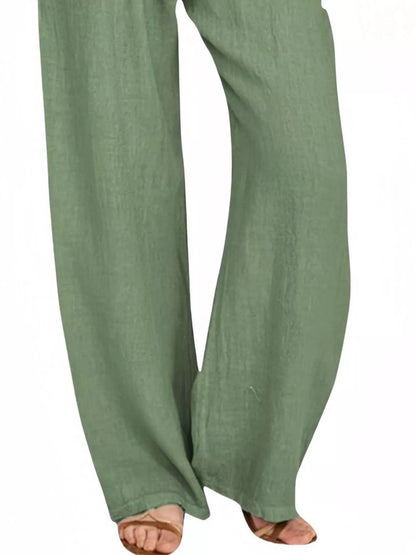 Sarah Express Women's Casual Wide Leg Pants with Drawstring