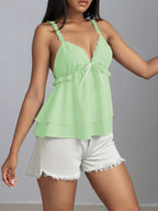 Sarah Express Women's Lace Detail Layered Cami