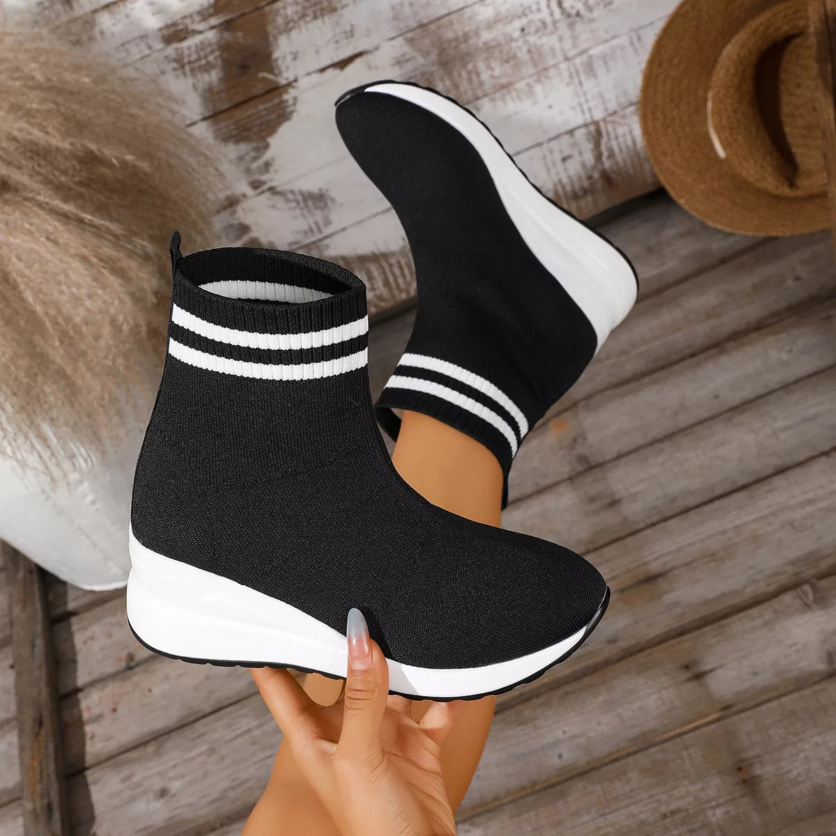 Sarah Express Women's Breathable Mesh Ankle Boots - Mid Heel Casual Boots