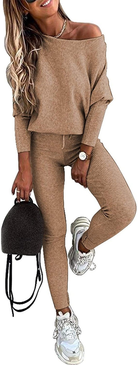 Autumn and winter print long sleeve suit