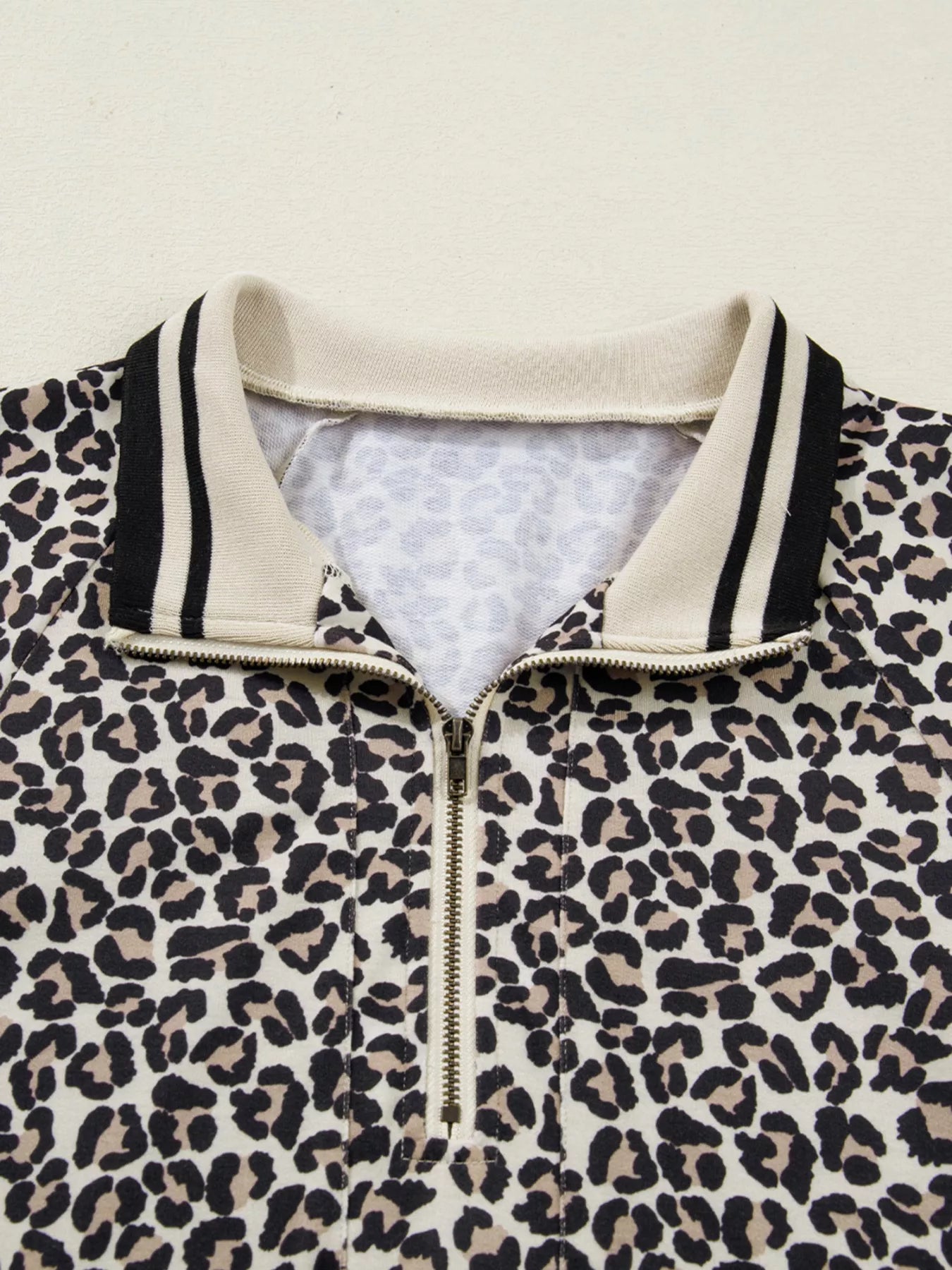 Sarah Express Women's Leopard Print Zip-Up Mini Dress with Pockets