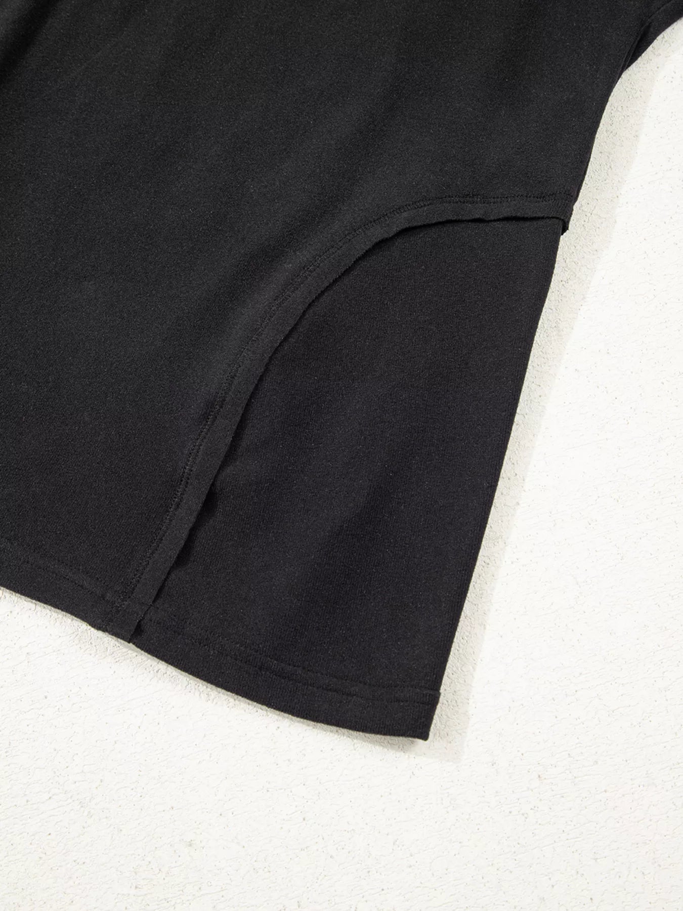 Sarah Express Women's Solid Color Bow Textured Patchwork Long Sleeve Top