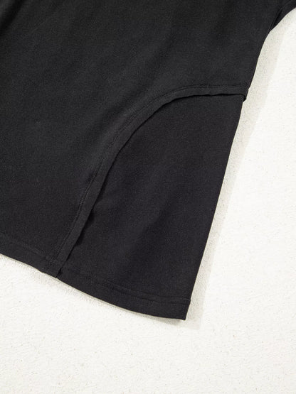 Sarah Express Women's Solid Color Bow Textured Patchwork Long Sleeve Top