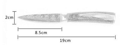 Sarah Express Professional Damascus Chef Knife Set - 7CR17 Stainless Steel Kitchen Knives