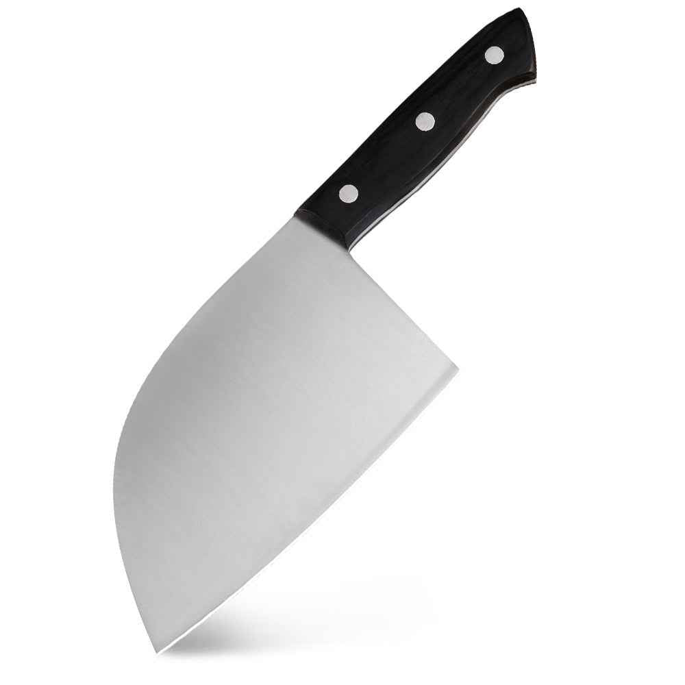 Sarah Express Premium Stainless Steel Chinese Butcher Knife - Professional Kitchen Cleaver Sand Glossy Butcher Knife