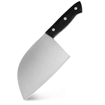 Sarah Express Premium Stainless Steel Chinese Butcher Knife - Professional Kitchen Cleaver Sand Glossy Butcher Knife