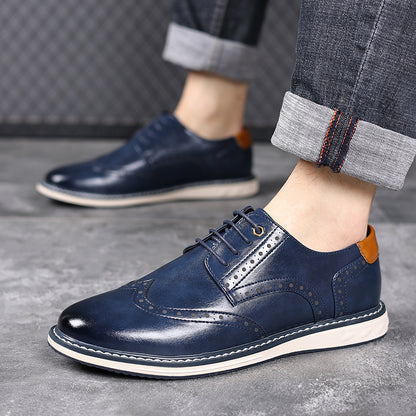 Sarah Express British Mens Business-Casual Leather Shoes