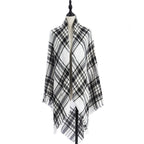 Sarah Express Women's Oversized Square Scarf Cashmere-like Double-Sided Shawl 140cm Woven Fall Winter Accessory