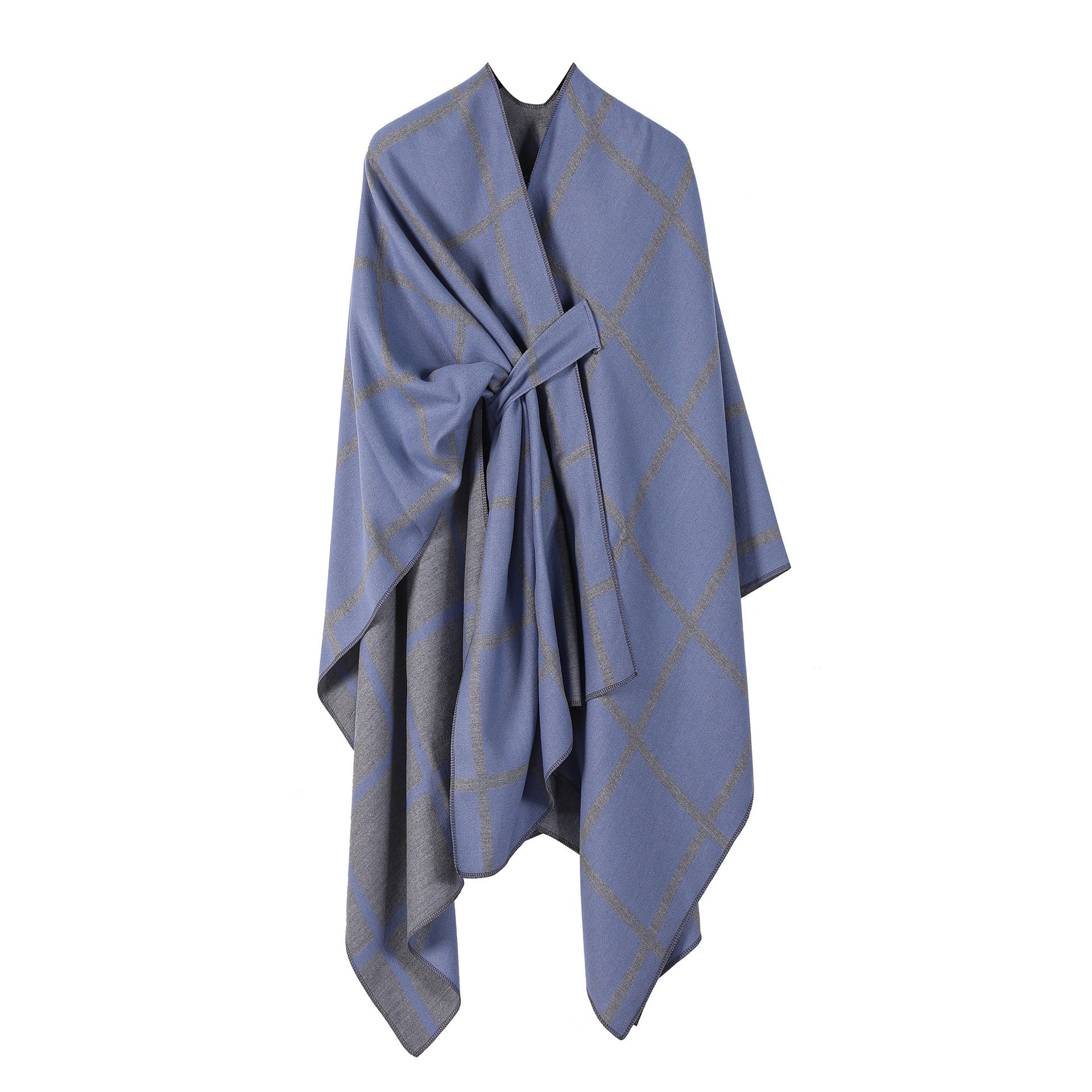 Sarah Express Women's Gingham Check Warm Scarf - Oversized Plaid Shawl Fall Winter Accessory