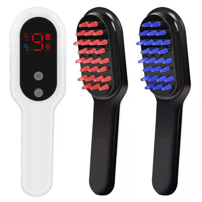 LED Scalp Massager with Red Blue Light Therapy for Hair Growth