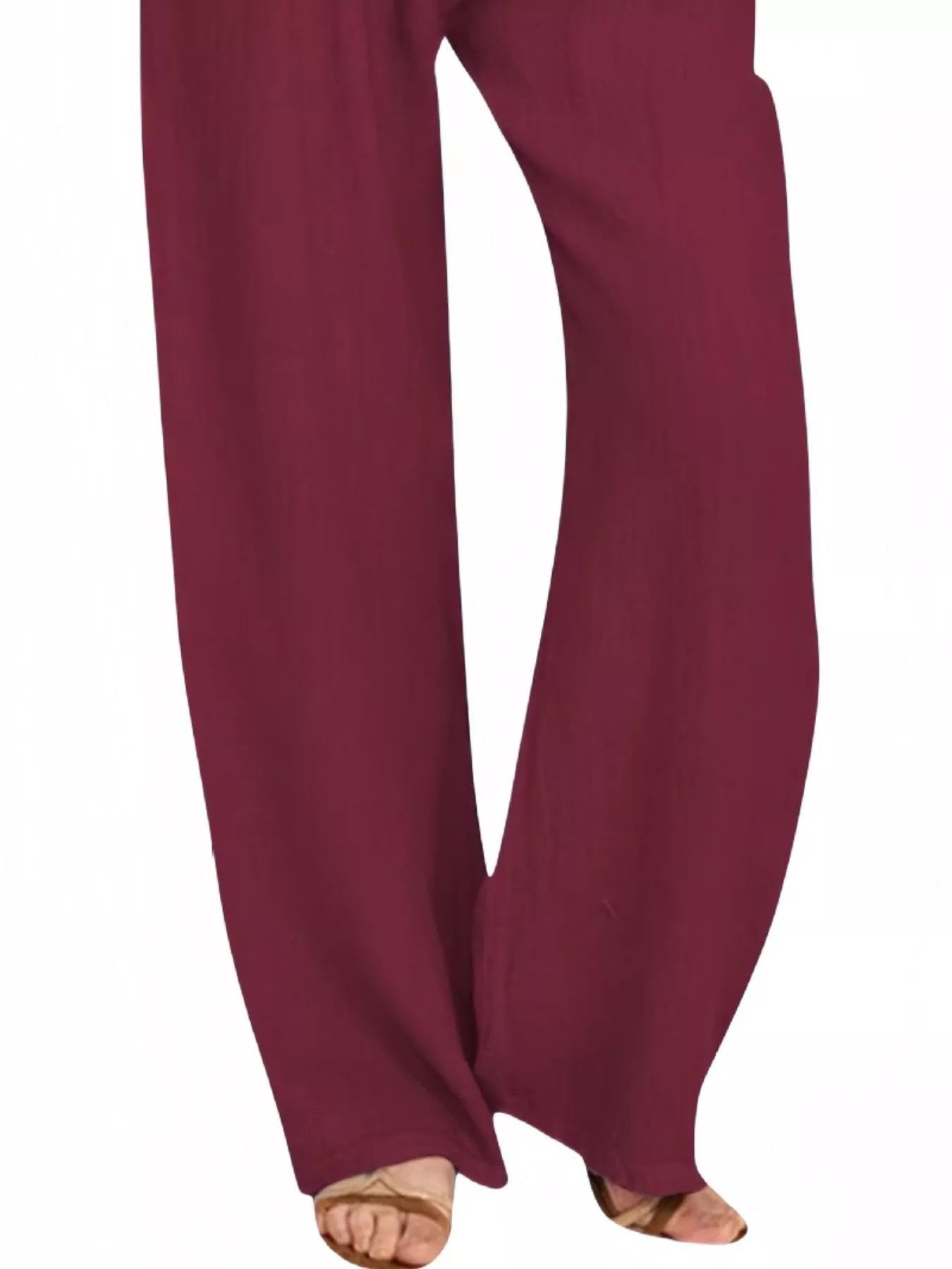 Sarah Express Women's Casual Wide Leg Pants with Drawstring