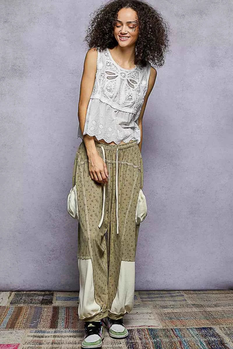 Sarah Express Women's Crochet Cropped Tank Top with Scalloped Hem - Sleeveless Summer Top