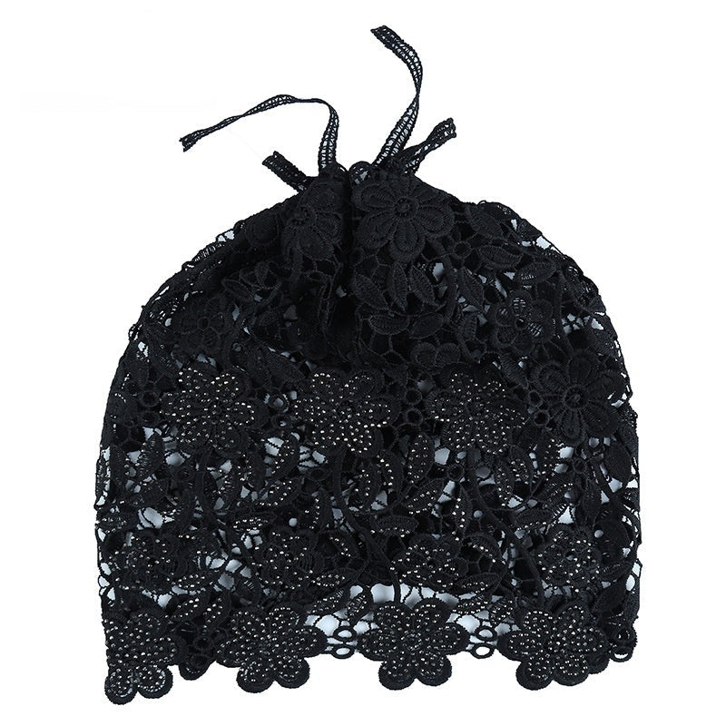 Sarah Express Ethnic Floral Lace Head Wrap Turban Breathable Pullover Hat