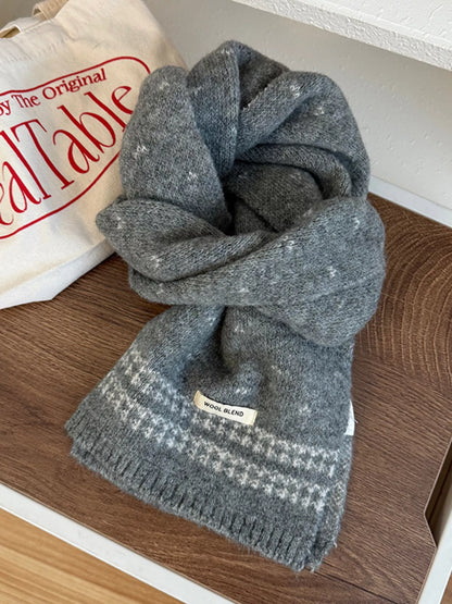 Sarah Express Women's Winter Warm Knitted Scarf Gray ONESIZE