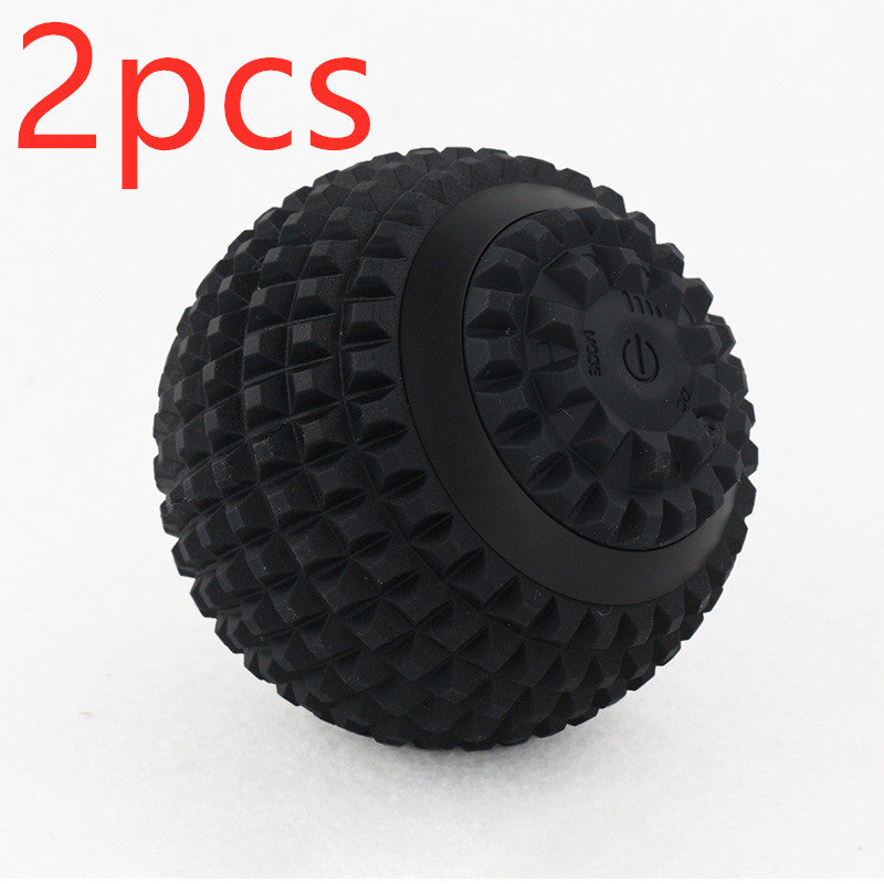 Sarah Express Vibrating Massage Ball - 4-Speed Electric Muscle Recovery Therapy Ball Black2pcs