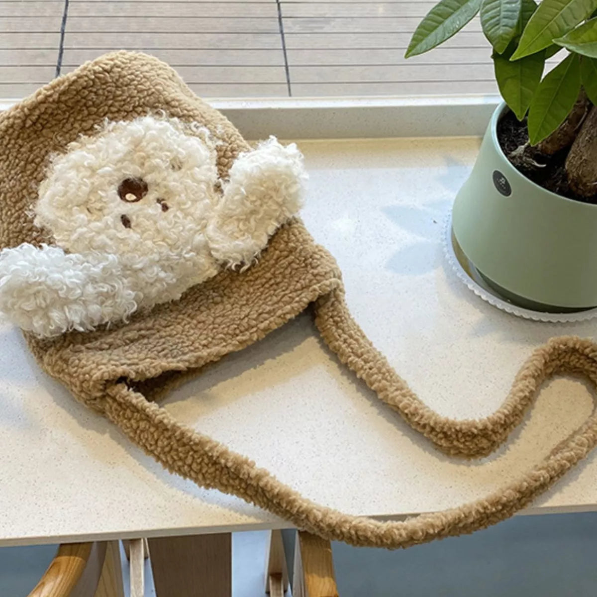 Sarah Express Women's Cute Dog Plush Crossbody Bag Mocha ONESIZE