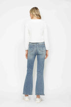 Sarah Express Women’s Plus Size Tummy Control Embroidered Bootcut Jeans