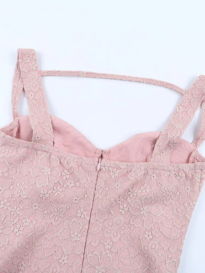 Sarah Express Women's Sweetheart Neck Wide Strap Mini Dress