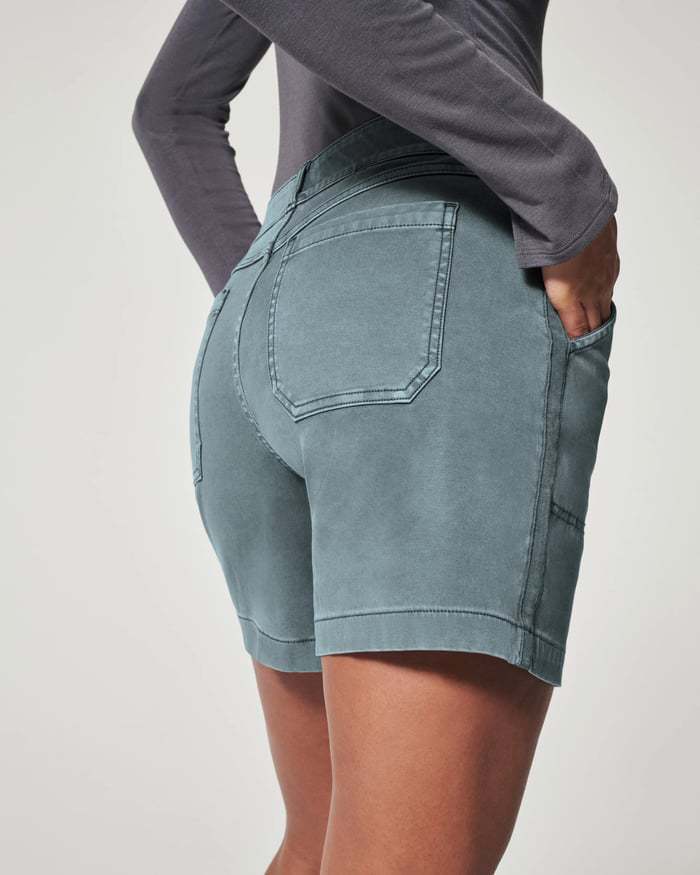 Sarah Express Women's High Waist Overall Pants - Cotton Linen A-Line Casual Cropped Bottoms