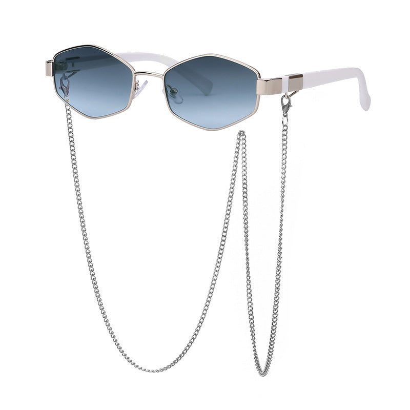 Sarah Express Women's Chain Detail Korean Style Sunglasses UV400 Protection