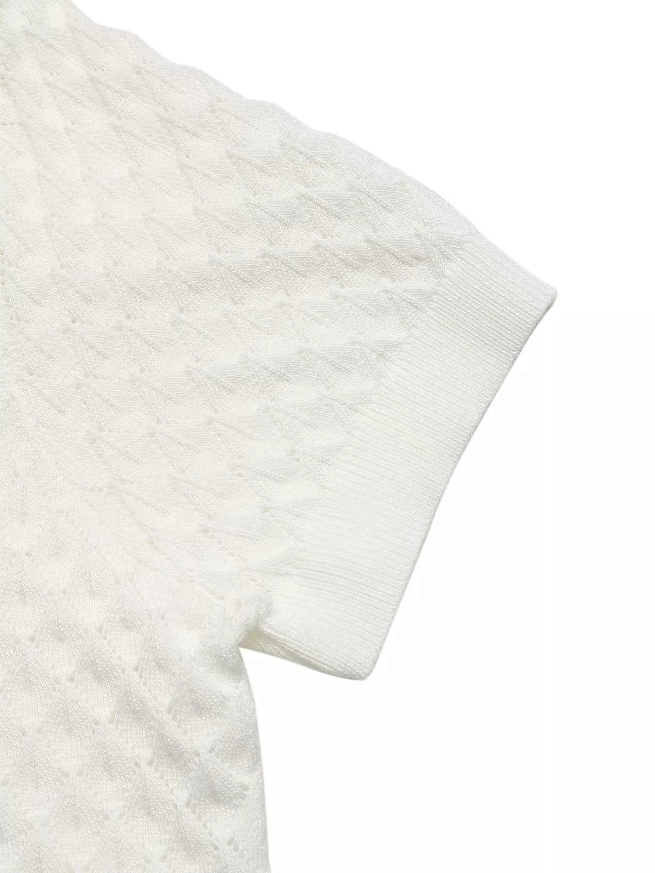 Textured Short Sleeve Knit Top