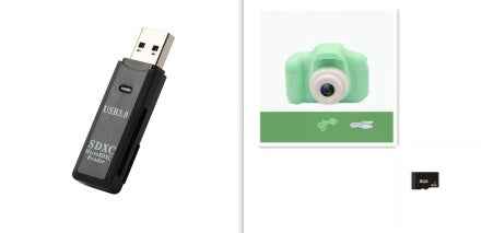 Sarah Express HD Mini Kids Digital Camera 13MP 1080P Cartoon Design with 2.0 Inch Screen X2Green 8G with black3.0 USB