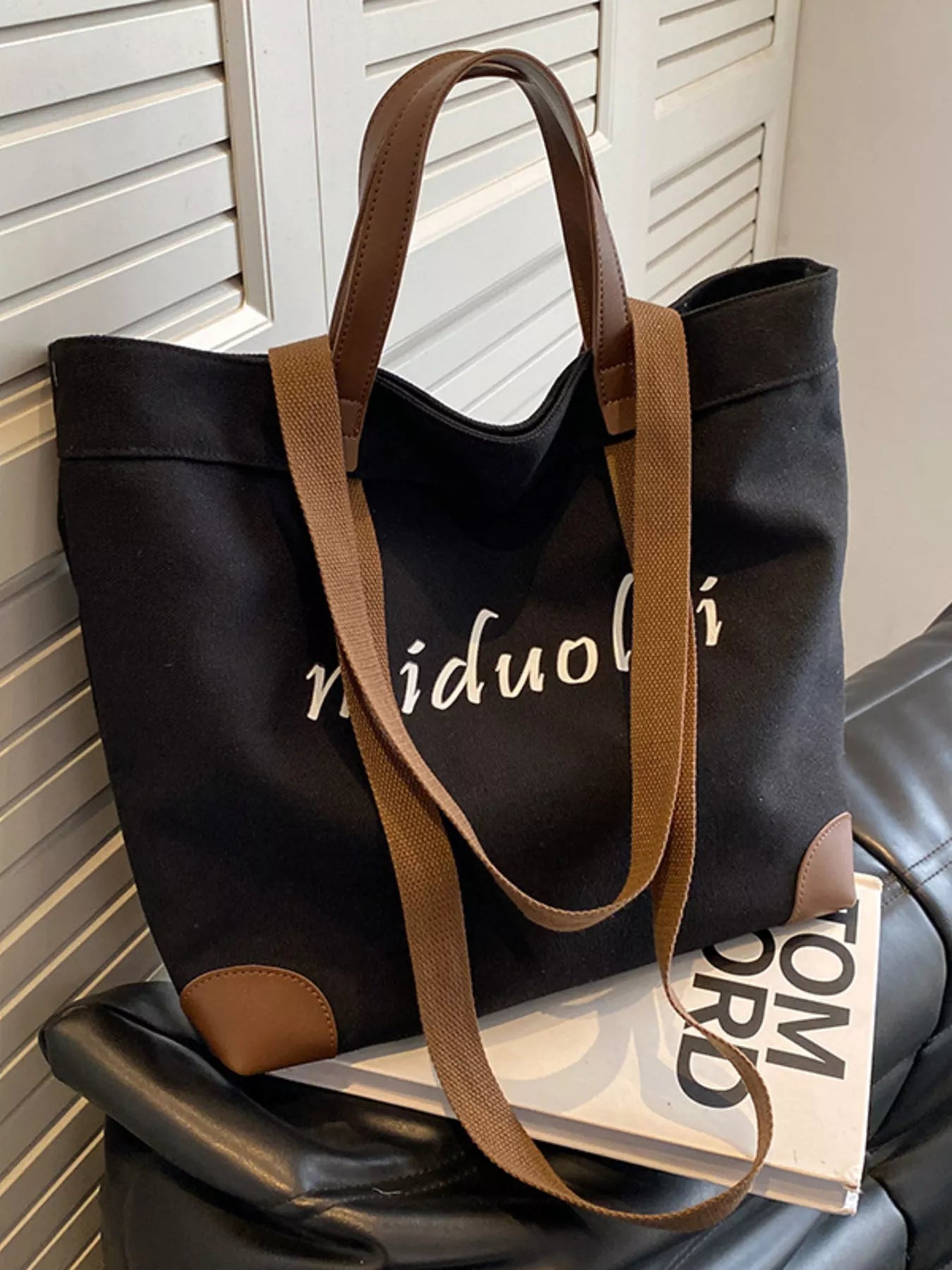 Sarah Express Women's Casual Canvas Handbag Black One Size