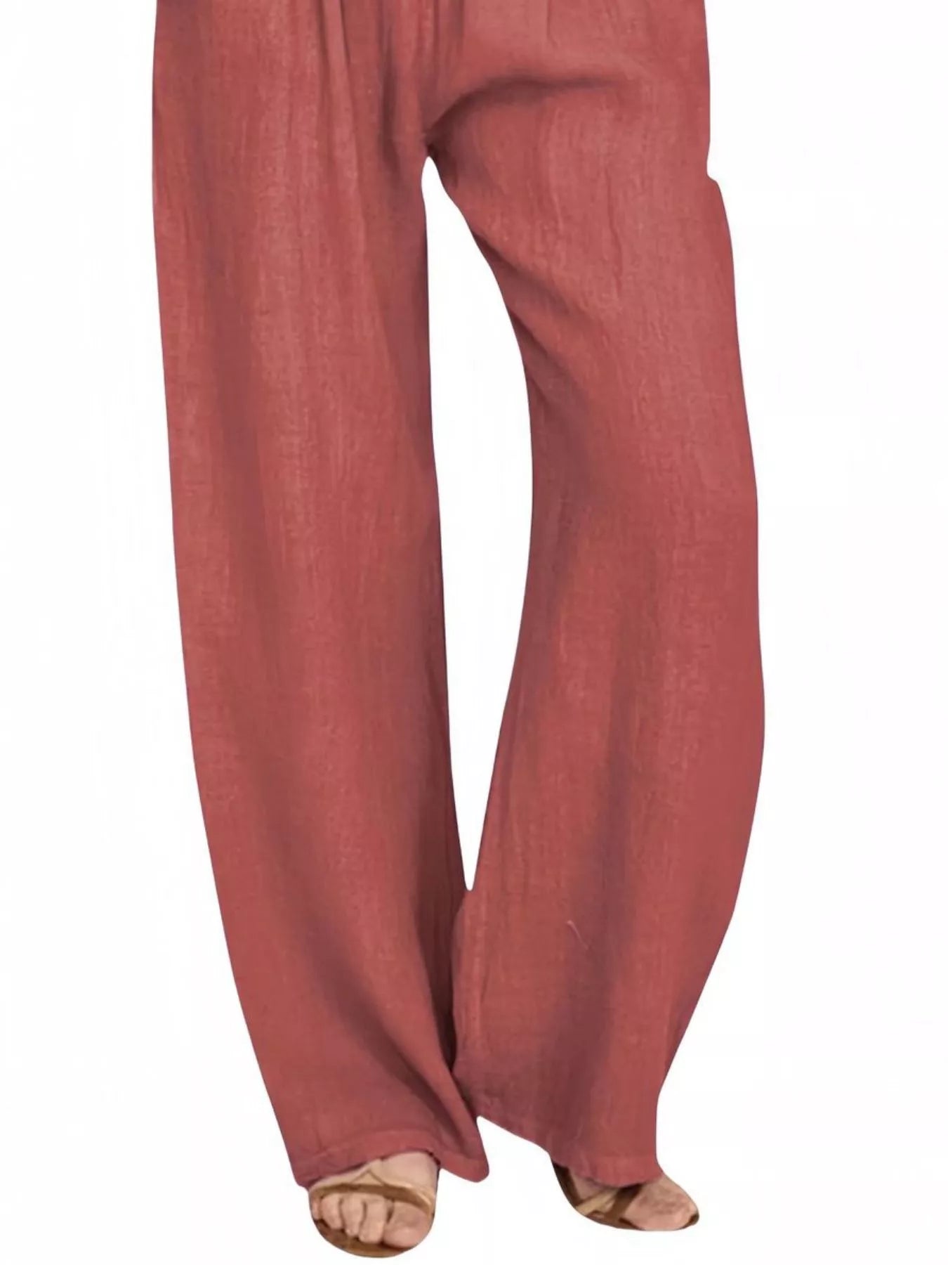 Sarah Express Women's Casual Wide Leg Pants with Drawstring