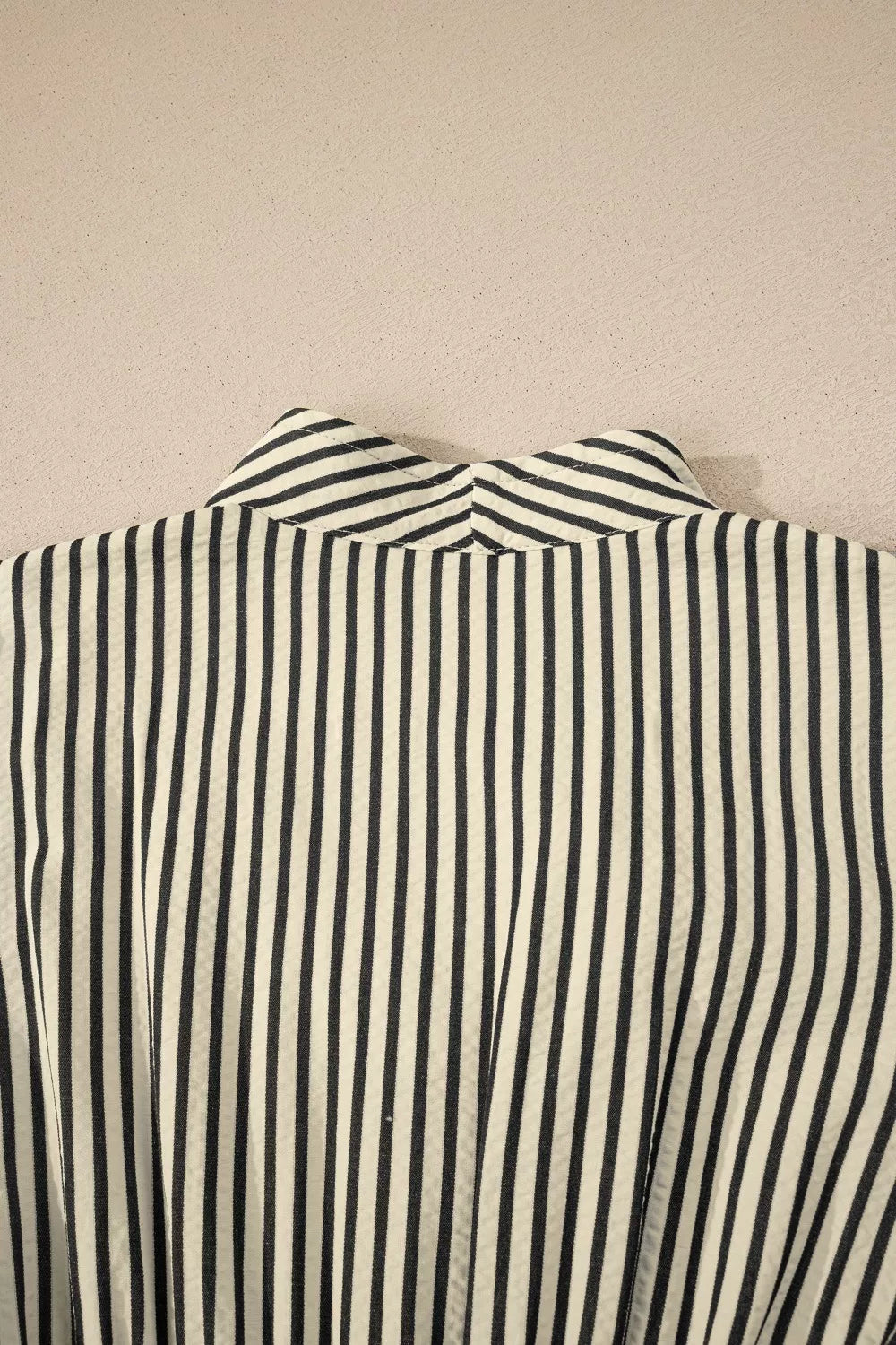 Sarah Express Women's Striped V-Neck Midi Dress - Zip Front Cinched Waist Dress