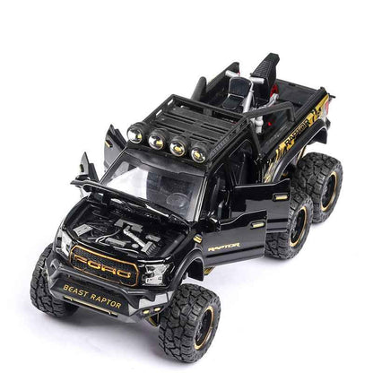 Sarah Express Ford Off-Road Alloy Model Car with Sound & Light - 1:28 Scale Die-Cast Toy
