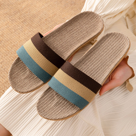 Sarah Express Breathable Linen Slippers - Deodorizing Sweat-Absorbing Indoor Outdoor Slides