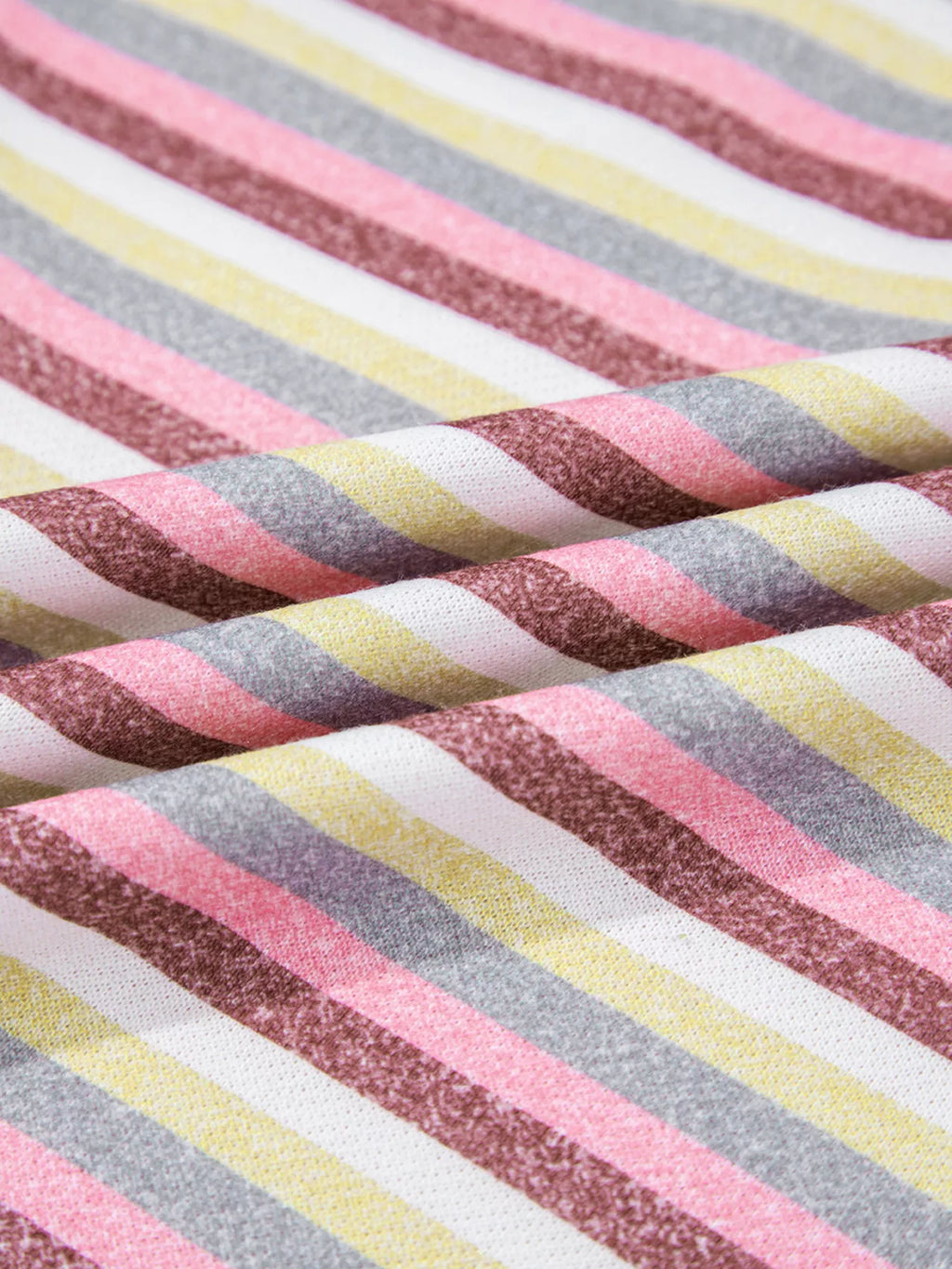 Sarah Express Women's Exposed Seam Color Block Striped Patchwork Loose Henley Sweatshirt