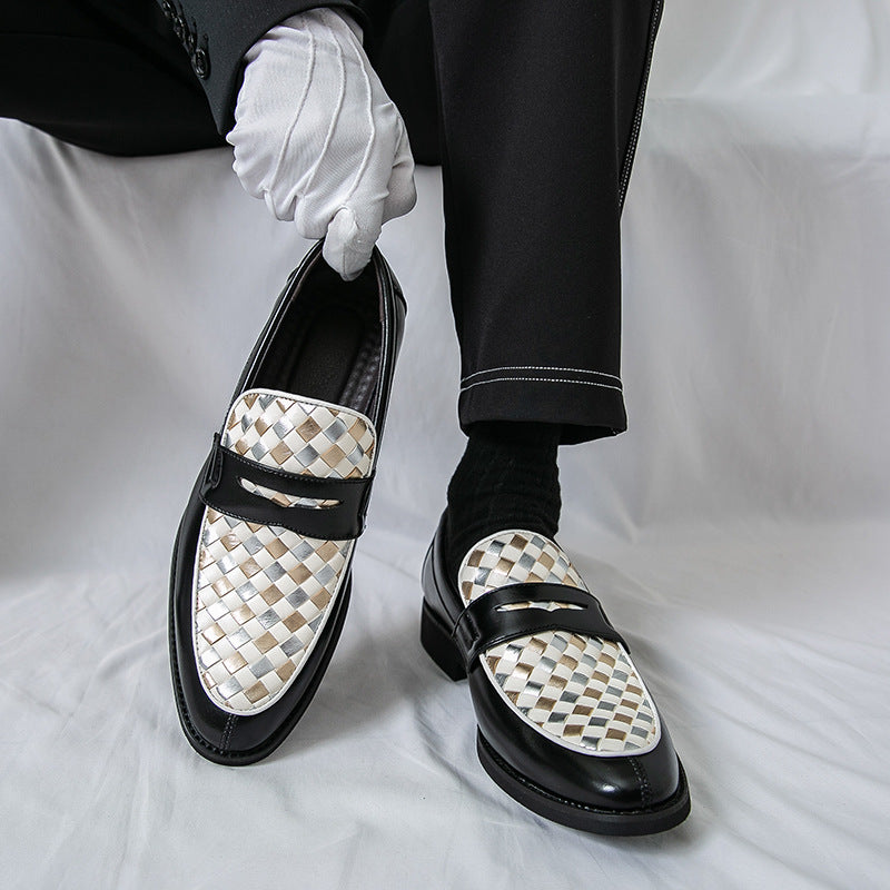 Sarah Express Mens Casual Pointed-toe Leather Shoes