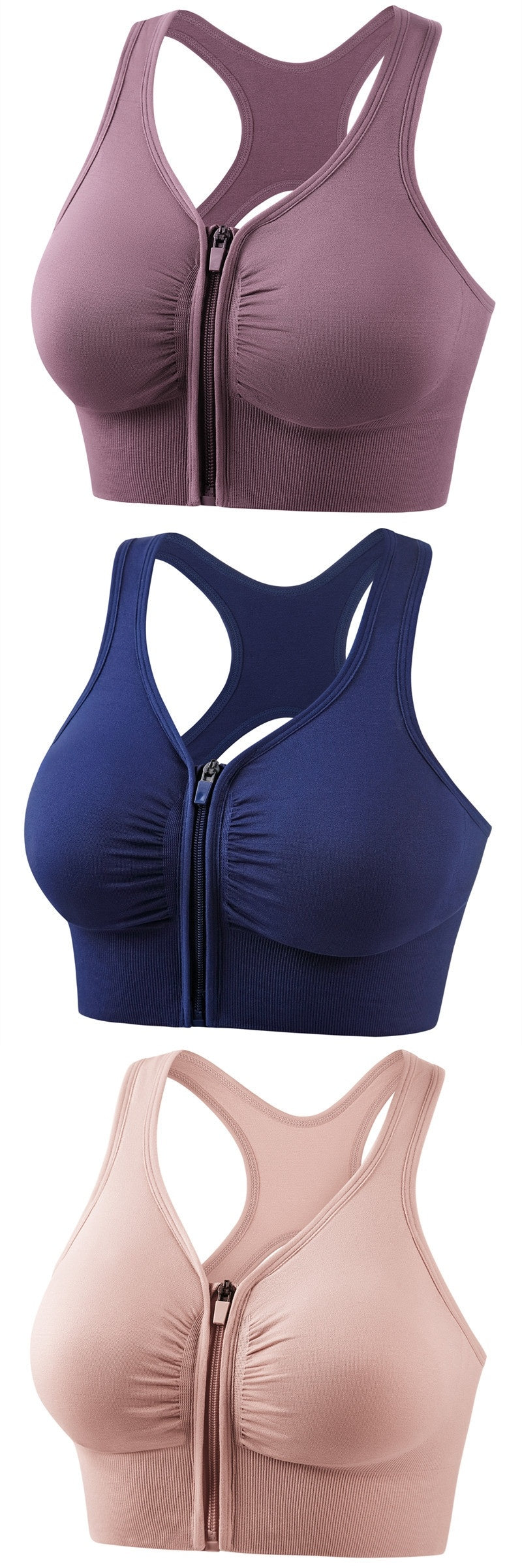 Sarah Express Women's Shockproof Push Up Sports Bra - High Impact Running Yoga Fitness Plus Size