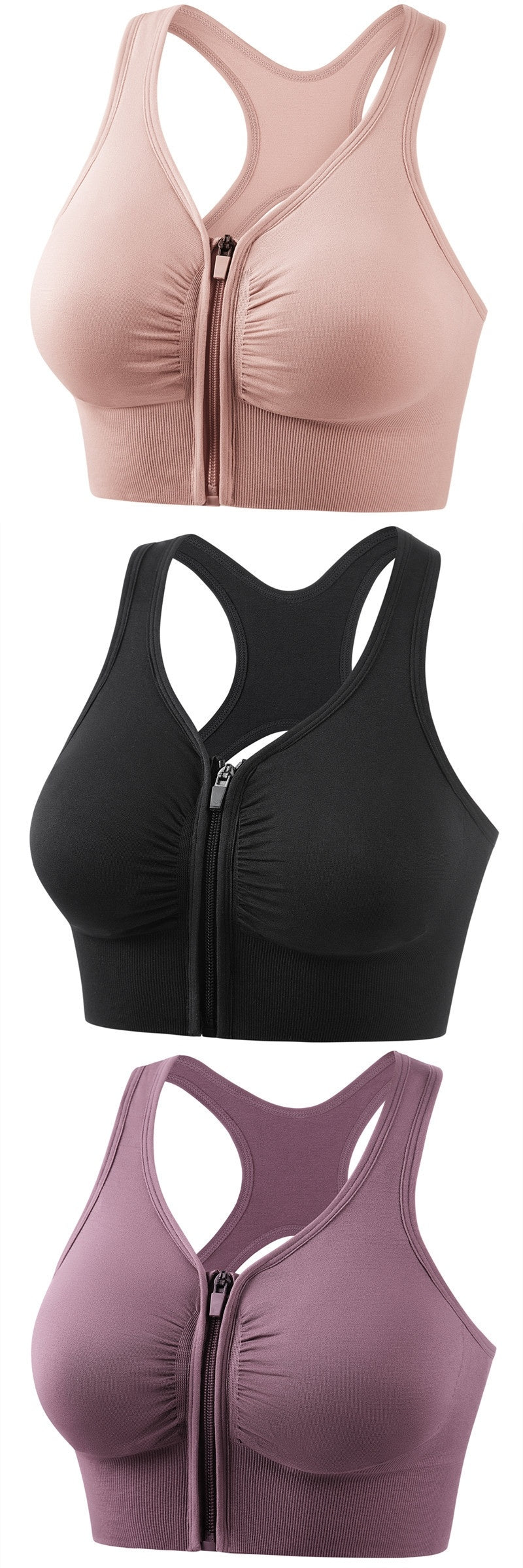 Sarah Express Women's Shockproof Push Up Sports Bra - High Impact Running Yoga Fitness Plus Size