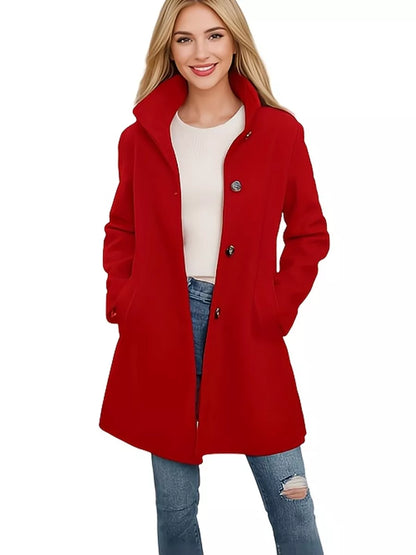 Sarah Express Women's Button-Down Long Sleeve Outerwear Red