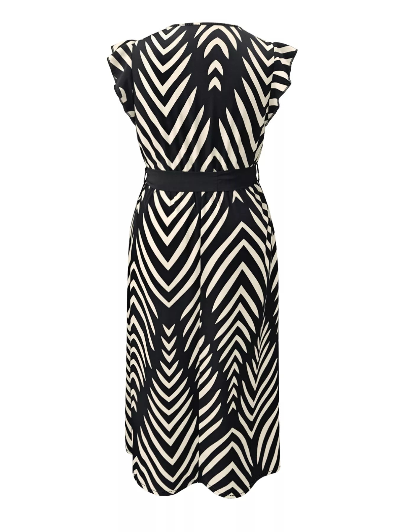 Sarah Express Women's Plus Size Chevron Print Wrap Maxi Dress