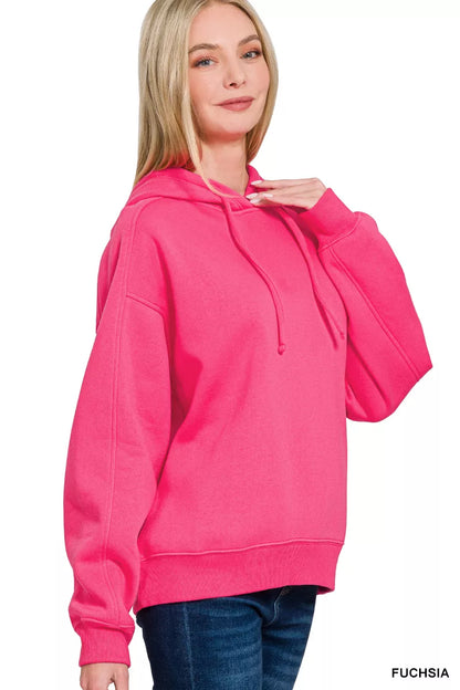 Sarah Express Women's Drawstring Relaxed Fit Fleece Hoodie