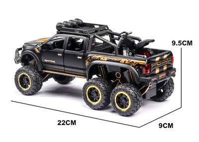 Sarah Express Ford Off-Road Alloy Model Car with Sound & Light - 1:28 Scale Die-Cast Toy Bright black