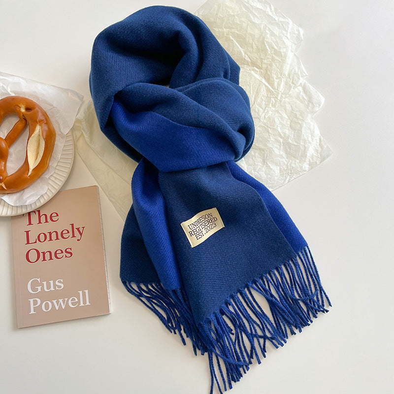 Sarah Express Women's Double-Sided Cashmere-Feel Scarf Winter Warm Oversized Wrap Fall Winter Casual