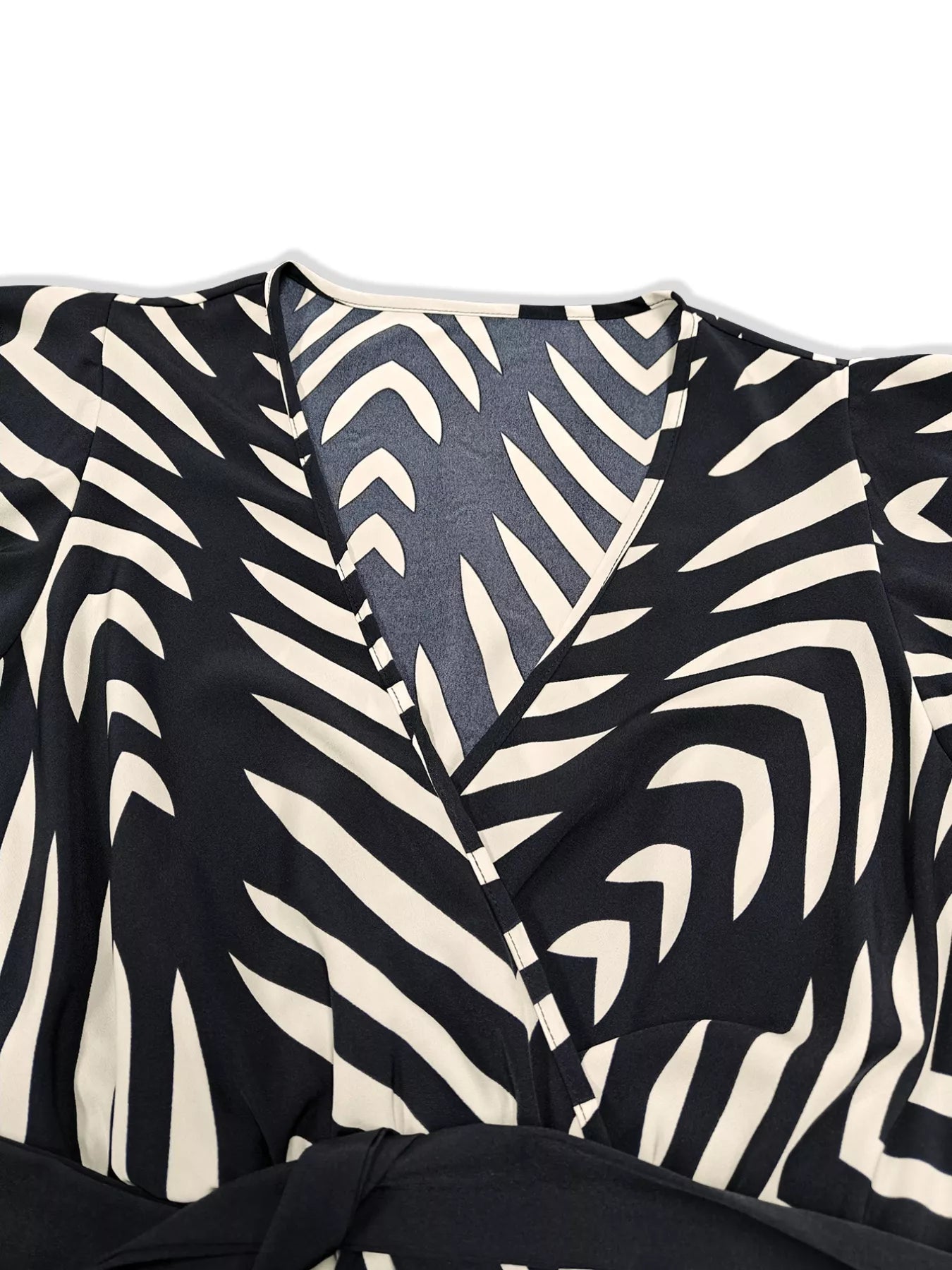 Sarah Express Women's Plus Size Chevron Print Wrap Maxi Dress