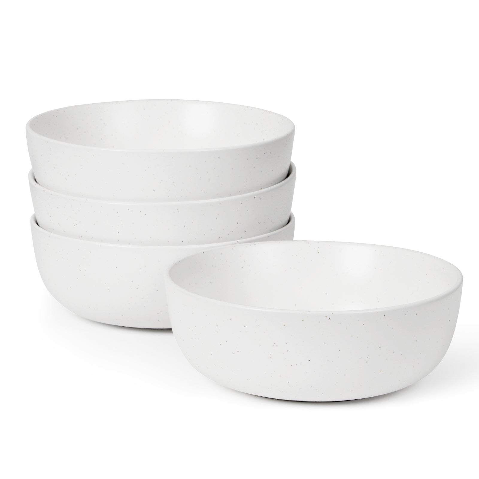 Sarah Express Ceramic Bowl Set for Kitchen - 27oz Premium Bowls Set of 4 for Cereal, Salad, Pasta, Soup, Dessert - Dishwasher, Microwave & Oven Safe White 4PCS Set