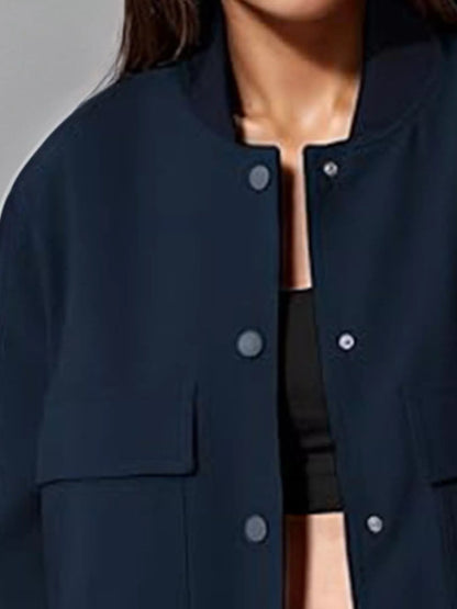 Sarah Express Women's Snap Down Long Sleeve Jacket Plus Size