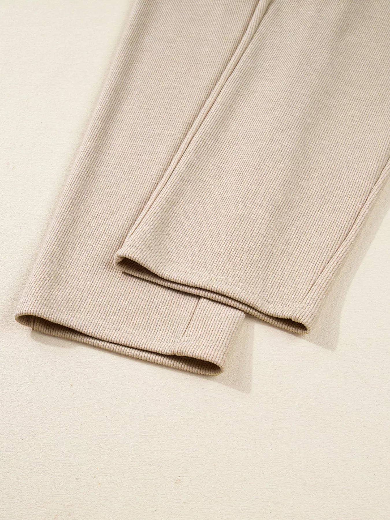 Sarah Express Women's Lace Drawstring Hoodie and High Waist Pants Corduroy Suit