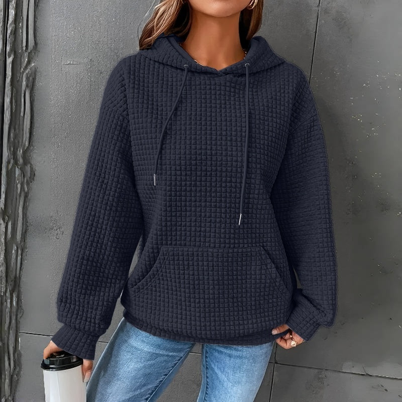 Sarah Express Women's Loose Fit Hooded Long Sleeve Sweatshirt Casual Pullover Top