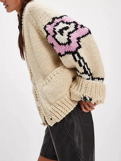 Sarah Express Women's Button Up Long Sleeve Cardigan