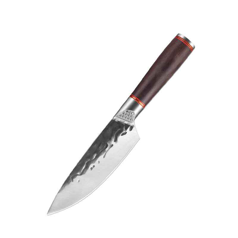 Sarah Express Premium Forged Damascus Pattern Chef Knife - Professional Stainless Steel Kitchen Cutlery 55 Inch Small Universal Knife