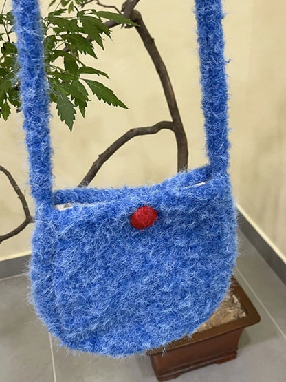 Sarah Express Women's Lightweight Fluffy Crossbody Bag Sky Blue ONESIZE